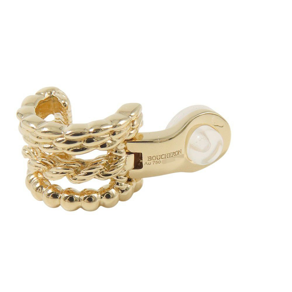 ブシュロン ピアス セルパンボエム アシンメトリー クリップイヤリング エクストラスモール ダイヤモンド 8P 計0.13ct K18YG JCO01550