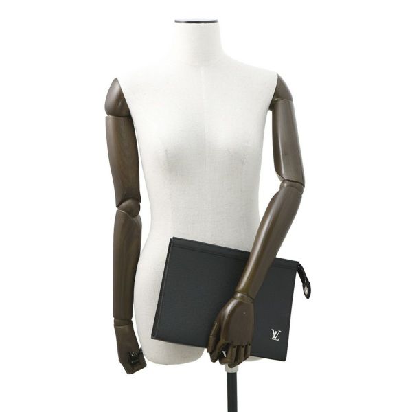 ルイヴィトン クラッチバッグ タイガ ポシェット・ヴォワヤージュ M30450 ブラック 黒