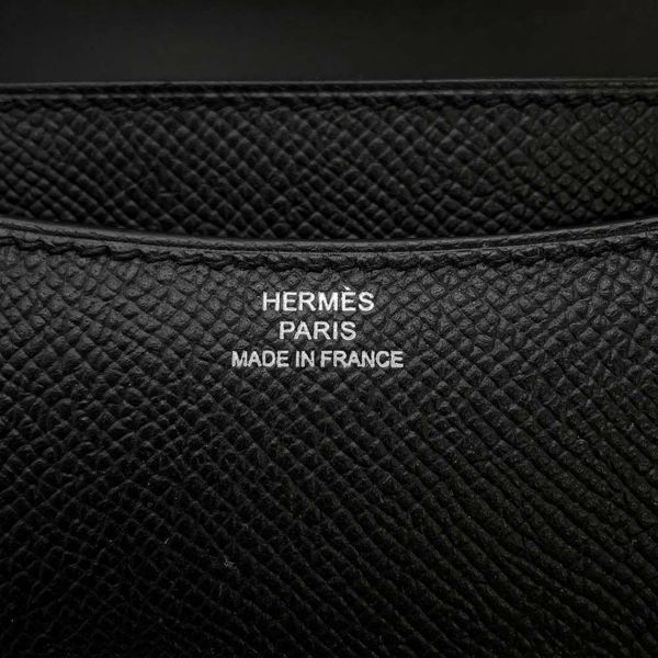 エルメス ミニ コンスタンス3 ミロワール ブラック/シルバー金具 エプソン W刻印 HERMES 黒