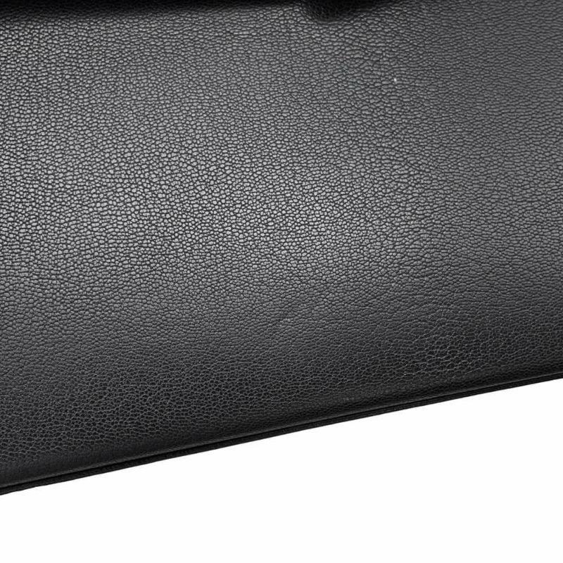 エルメス クラッチバッグ ケリーエラン ブラック/シルバー金具 シェブルシャムキラ B刻印 HERMES 黒