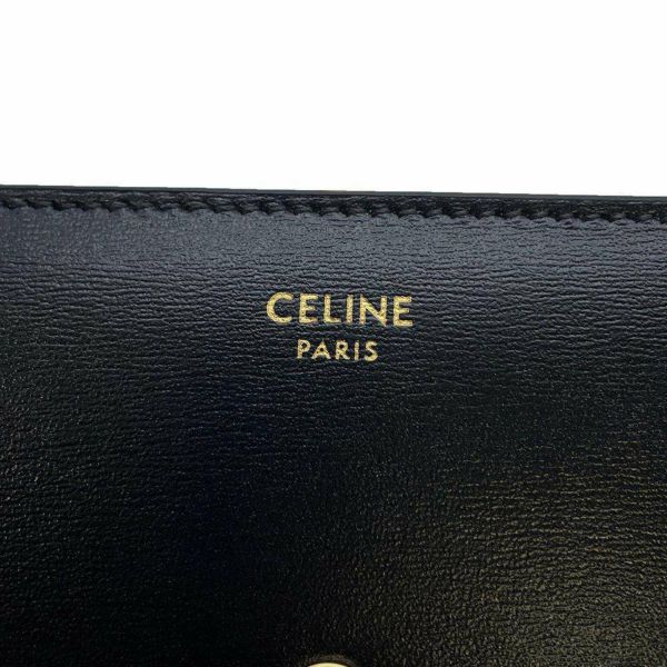 セリーヌ 三つ折り財布 トリオンフ スモール フラップウォレット 10D783DPV.38NO CELINE 財布 黒