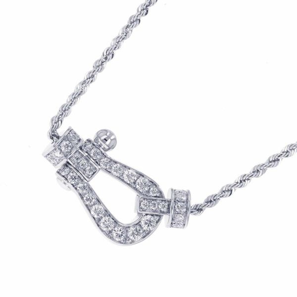 フレッド ネックレス フォース10 ネックレス ミディアム ダイヤモンド 32P 計0.35ct K18WGホワイトゴールド 7B0235