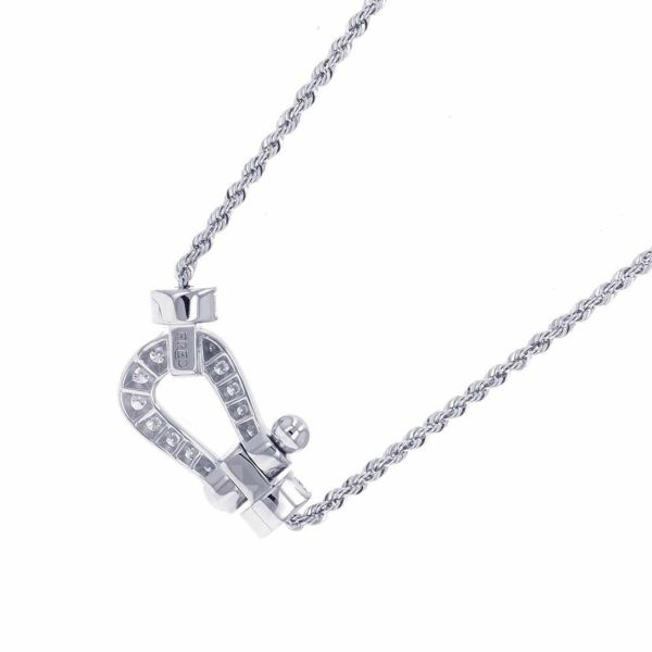 フレッド ネックレス フォース10 ネックレス ミディアム ダイヤモンド 32P 計0.35ct K18WGホワイトゴールド 7B0235