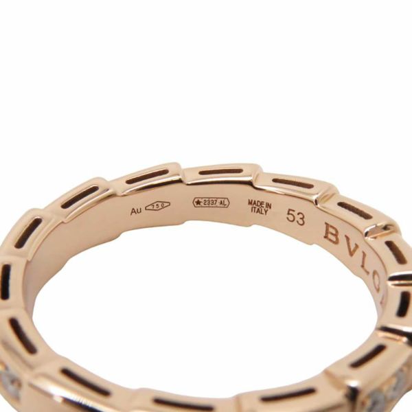 ブルガリ リング ブルガリ セルペンティ ヴァイパー ダイヤモンド K18PG リングサイズ53 353265 BVLGARI 指輪