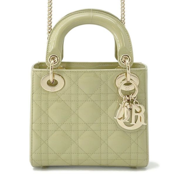 クリスチャン・ディオール ハンドバッグ レディディオール カナージュ ミニ パテント 2way