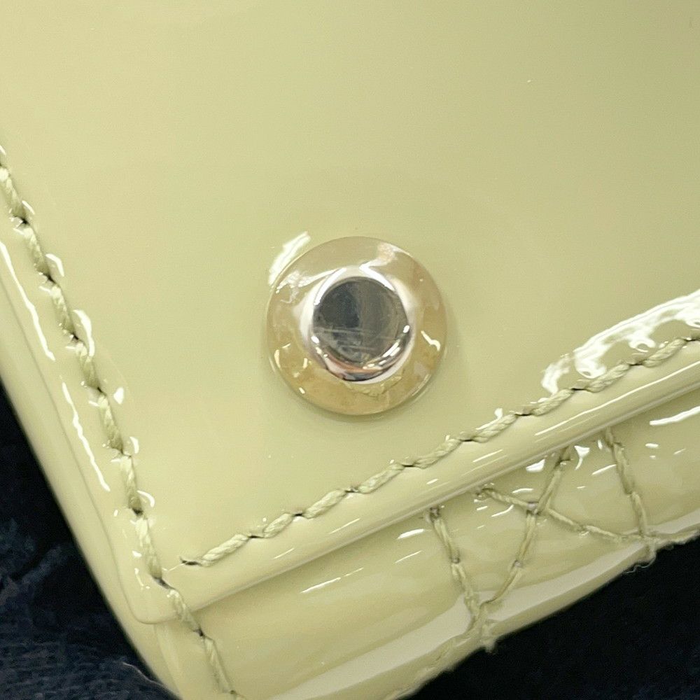 クリスチャン・ディオール ハンドバッグ レディディオール カナージュ ミニ パテント 2way