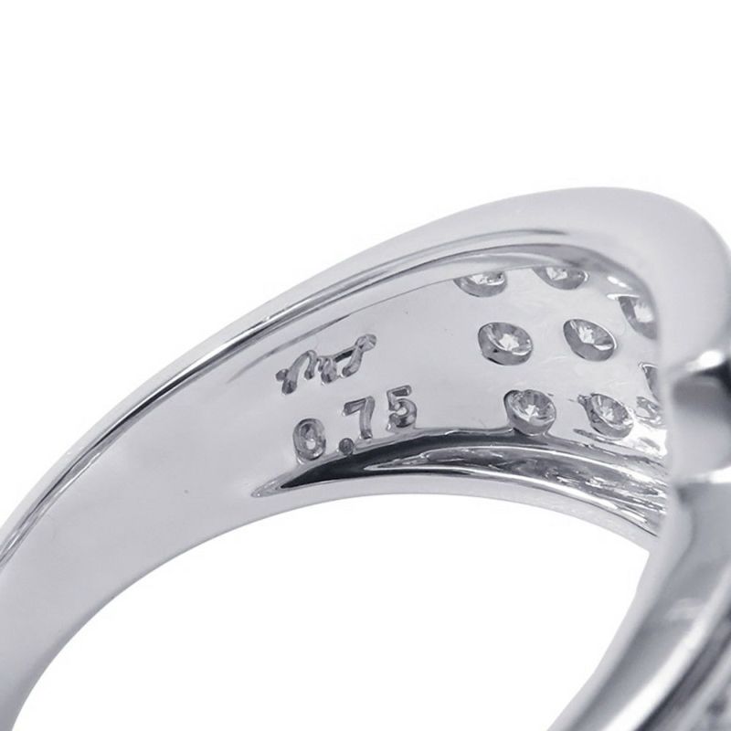 タサキ リング オーバル ダイヤモンド リング ダイヤモンド 1.00ct/0.75ct Pt900プラチナ サイズ約15号 TASAKI 指輪