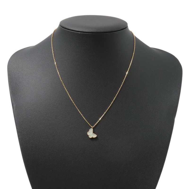 ヴァンクリーフ&アーペル ネックレス スウィート パピヨン ペンダント マザーオブパール K18YGイエローゴールド VCARF69300