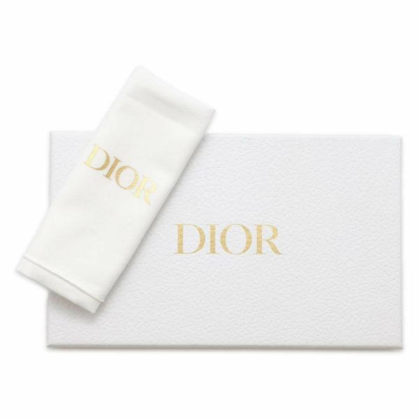 クリスチャン・ディオール 二つ折り財布 カロ カナージュ レザー S5032UWHC 財布 コンパクトウォレット 黒