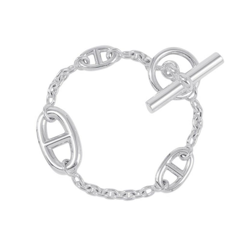 エルメス ブレスレット シェーヌダンクル ファランドール SV925シルバー サイズSH HERMES ジュエリー