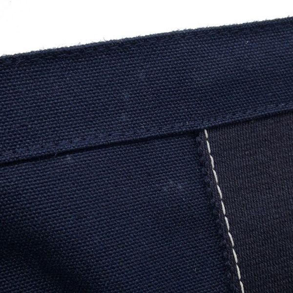 エルメス ポーチ ドーヴィル PM ネイビー/シルバー金具 キャンバス HERMES 小物入れ