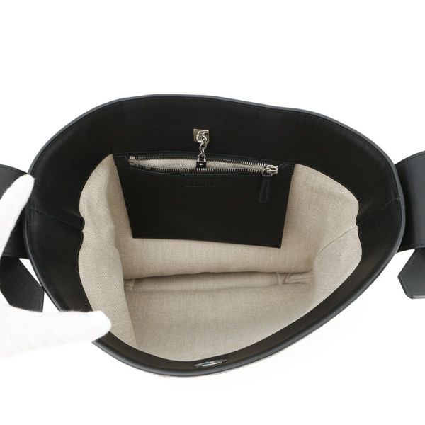 バレンシアガ ショルダーバッグ ワンショルダー ラフィア/レザー 410224 BALENCIAGA かごバッグ　黒