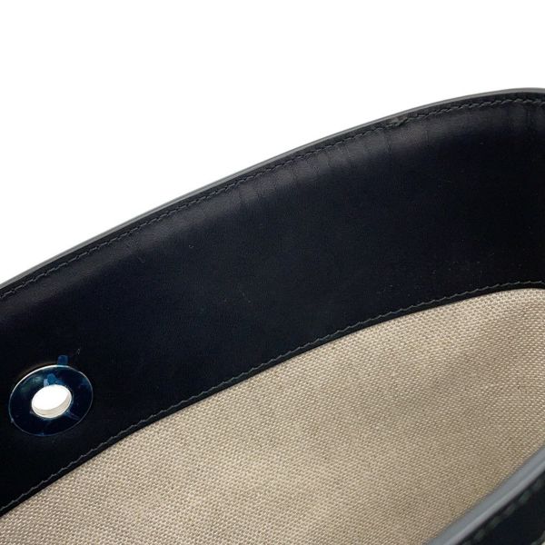 バレンシアガ ショルダーバッグ ワンショルダー ラフィア/レザー 410224 BALENCIAGA かごバッグ　黒