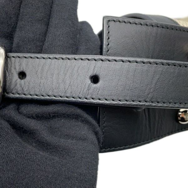 バレンシアガ ショルダーバッグ ワンショルダー ラフィア/レザー 410224 BALENCIAGA かごバッグ　黒