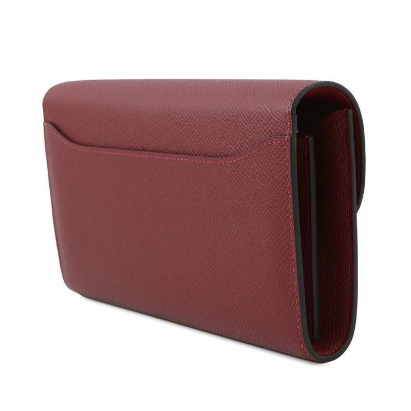 エルメス 長財布 コンスタンス トゥーゴー ロング ルビー/シルバー金具 エプソン K刻印 財布