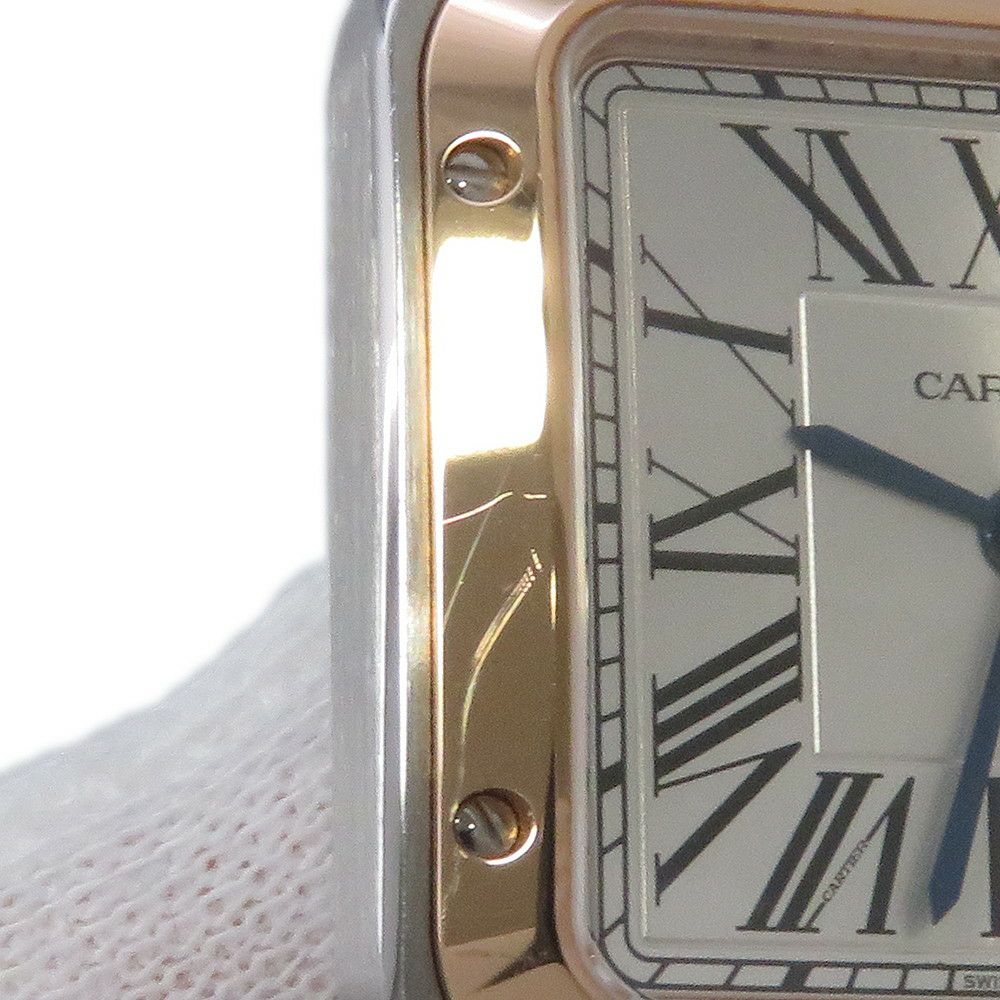 カルティエ サントス デュモン SM SS/K18PG W2SA0012 Cartier 腕時計 シルバー文字盤