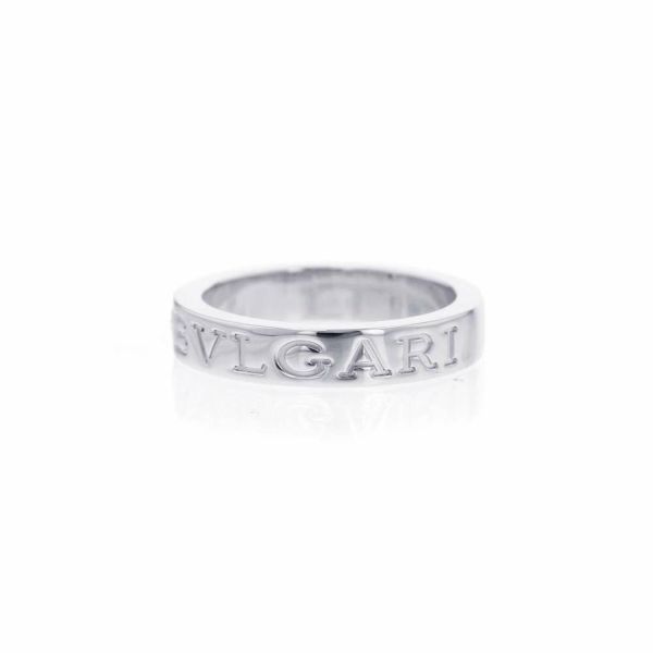 ブルガリ リング ダブルロゴ リング ダイヤモンド 1P K18WG サイズ10号 BVLGARI ジュエリー 指輪