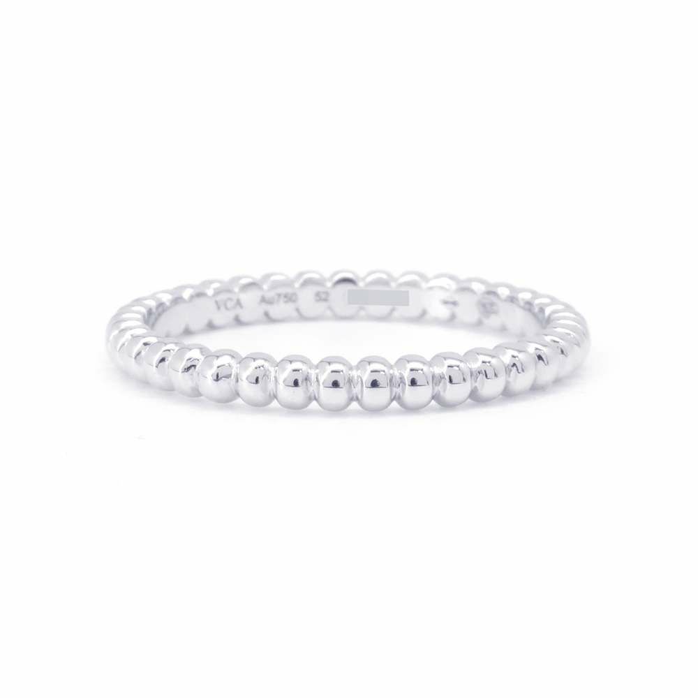 ヴァンクリーフ&アーペル リング ペルレ ゴールドパール スモール K18WGホワイトゴールド サイズ52 VCARN31752 指輪