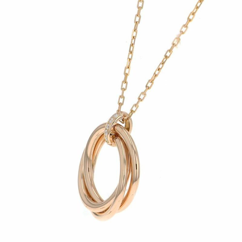 カルティエ ネックレス トリニティ ネックレス 2009年 クリスマス限定 ダイヤモンド K18PGピンクゴールド B3044700