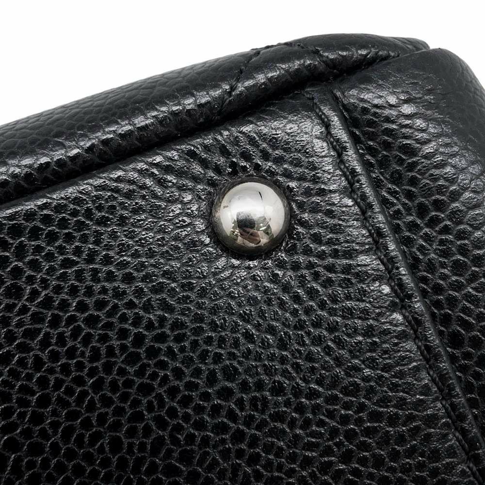 シャネル トートバッグ ダブルチェーン マトラッセ ココマーク キャビアスキン A67294 CHANEL ショルダーバッグ 黒