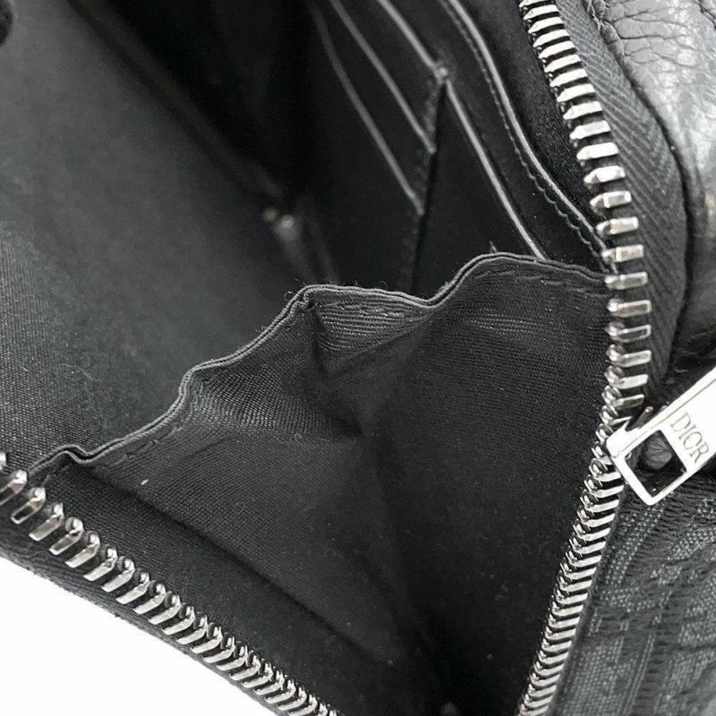 クリスチャン・ディオール ショルダーバッグ オブリーク ジップポーチ 2OBBC119YSE Christian Dior トロッター 黒