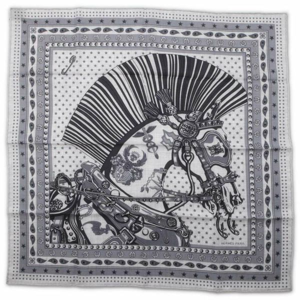 エルメス カレ65 シュヴァル・パンク・バンダナ CHEVAL PUNK BANDANA カシミヤ シルク HERMES