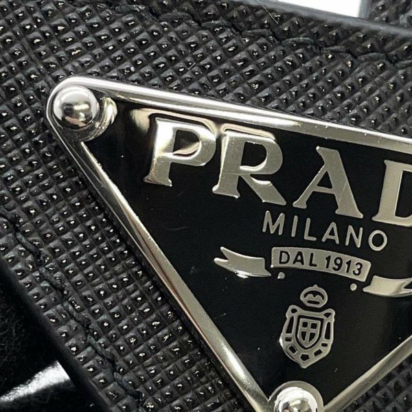 プラダ ループタイ サフィアーノレザー ボロタイ 2IC027 PRADA メンズ 黒