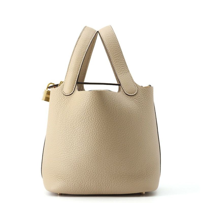 エルメス ハンドバッグ ピコタンロックPM トレンチ/ゴールド金具 トリヨンクレマンス K刻印 HERMES トートバッグ