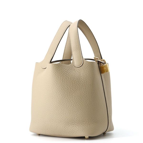 エルメス ハンドバッグ ピコタンロックPM トレンチ/ゴールド金具 トリヨンクレマンス K刻印 HERMES トートバッグ