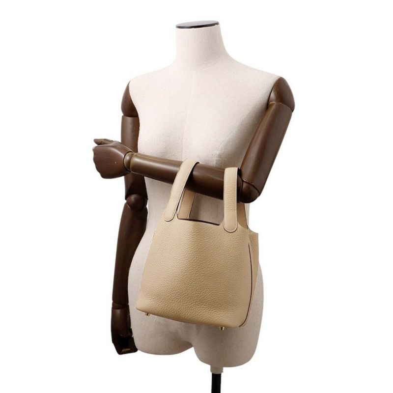 エルメス ハンドバッグ ピコタンロックPM トレンチ/ゴールド金具 トリヨンクレマンス K刻印 HERMES トートバッグ