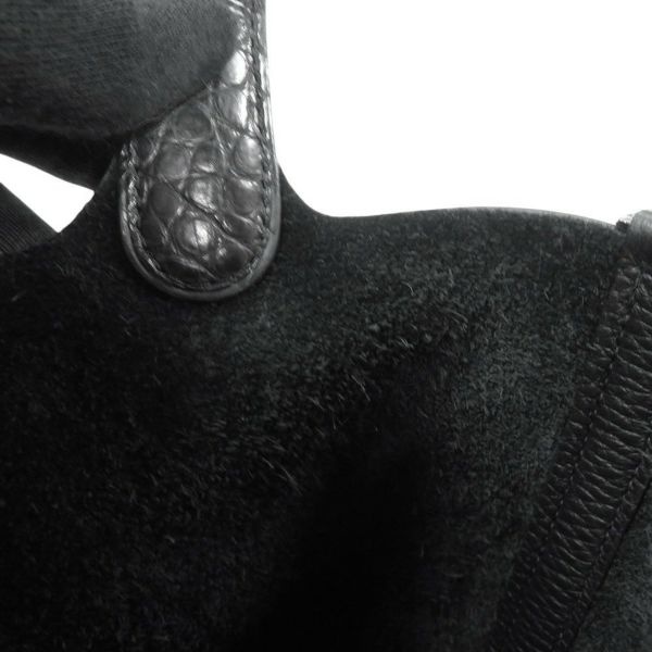 エルメス ハンドバッグ ピコタンロックPM タッチ ブラック/シルバー金具 トリヨンクレマンス/アリゲーターマット Y刻印 黒