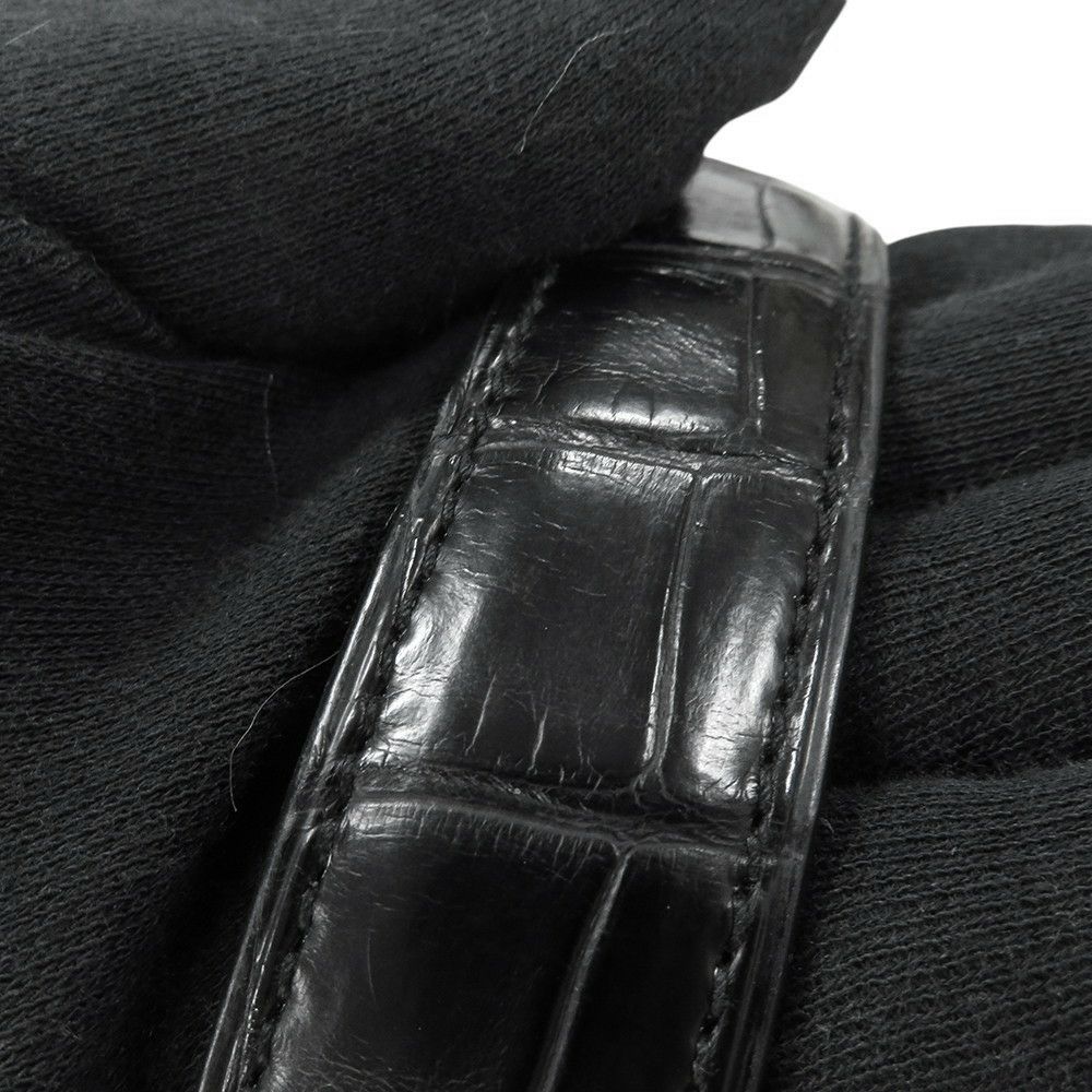 エルメス ハンドバッグ ピコタンロックPM タッチ ブラック/シルバー金具 トリヨンクレマンス/アリゲーターマット Y刻印 黒