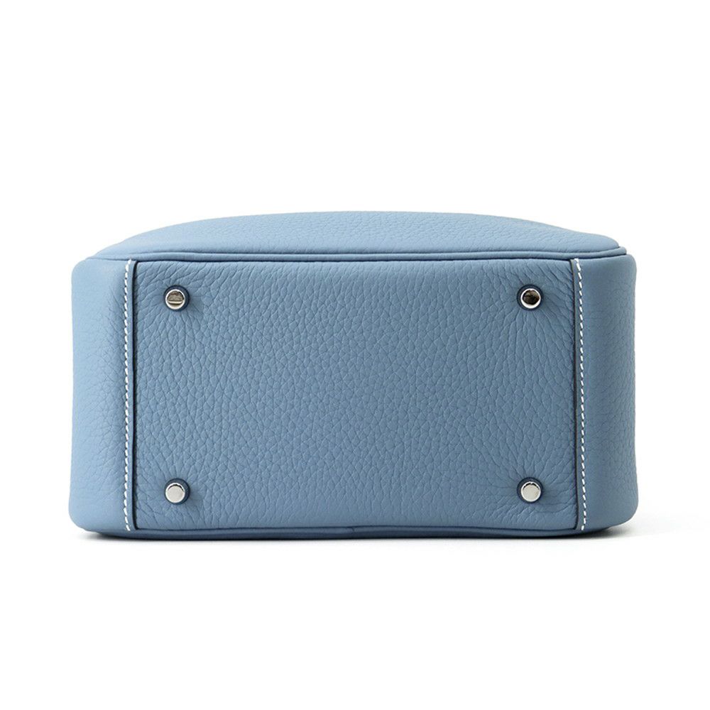 エルメス ハンドバッグ リンディ ミニ ニューブルージーン/シルバー金具 トリヨンクレマンス B刻印 HERMES バッグ 2wayショルダーバッグ