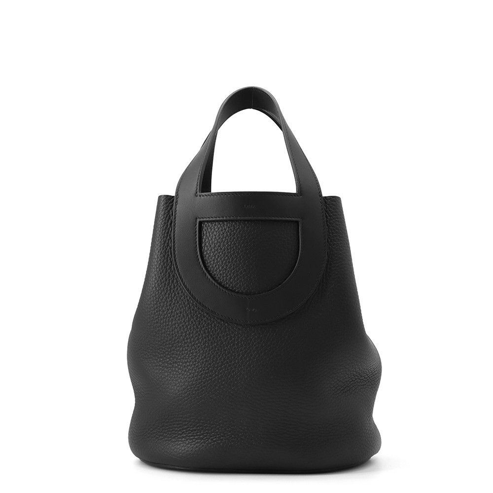 エルメス トートバッグ インザループ 23 ブラック/シルバー金具 トリヨンクレマンス W刻印 HERMES 黒