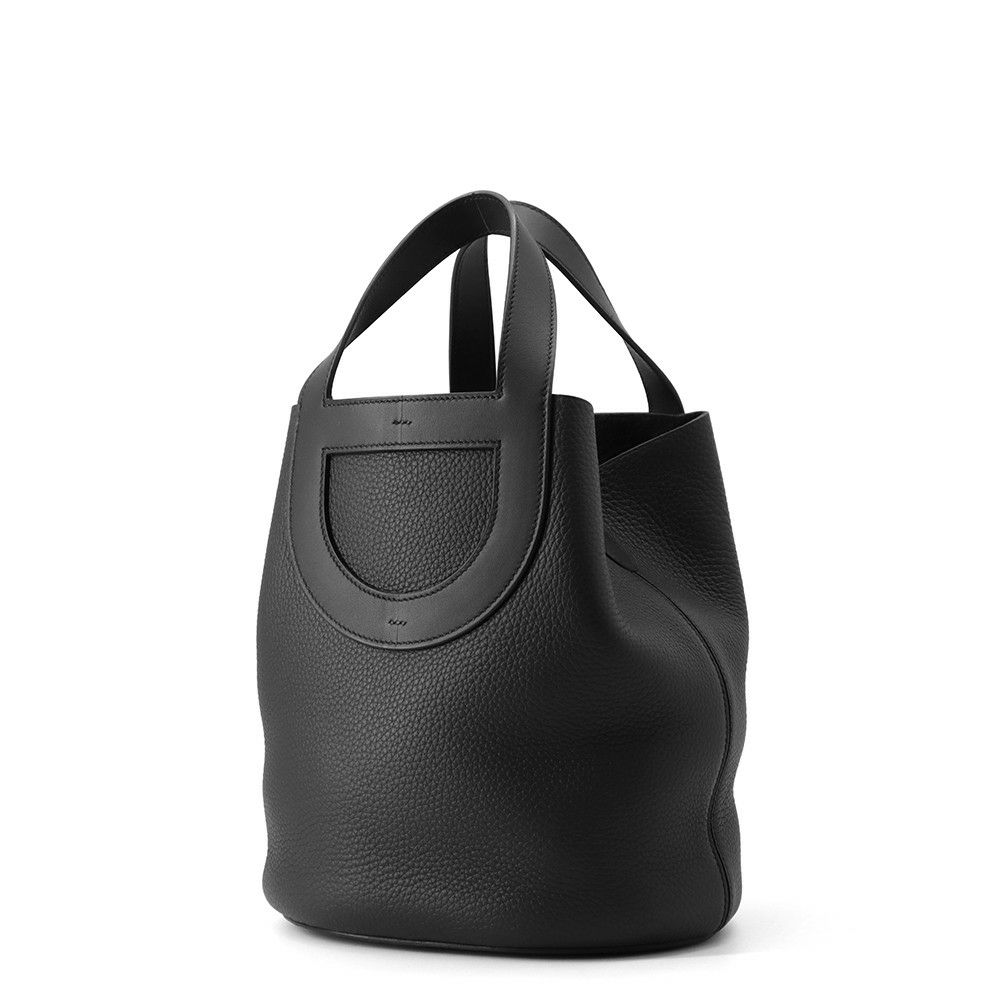エルメス トートバッグ インザループ 23 ブラック/シルバー金具 トリヨンクレマンス W刻印 HERMES 黒