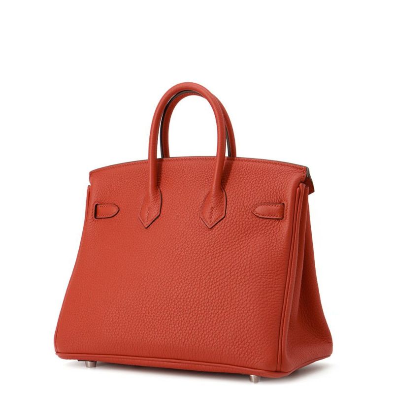 エルメス バーキン25 ルージュトマト/シルバー金具 トゴ D刻印 HERMES Birkin ハンドバッグ