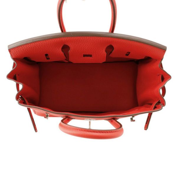 エルメス バーキン25 ルージュトマト/シルバー金具 トゴ D刻印 HERMES Birkin ハンドバッグ