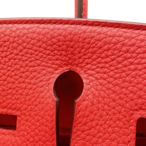 エルメス バーキン25 ルージュトマト/シルバー金具 トゴ D刻印 HERMES Birkin ハンドバッグ
