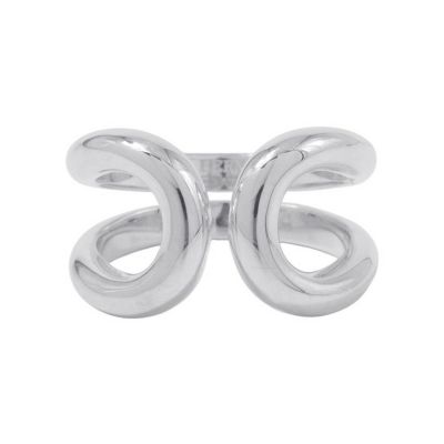 ボッテガヴェネタ ピアス ツイスト トライアングル レザー SV925