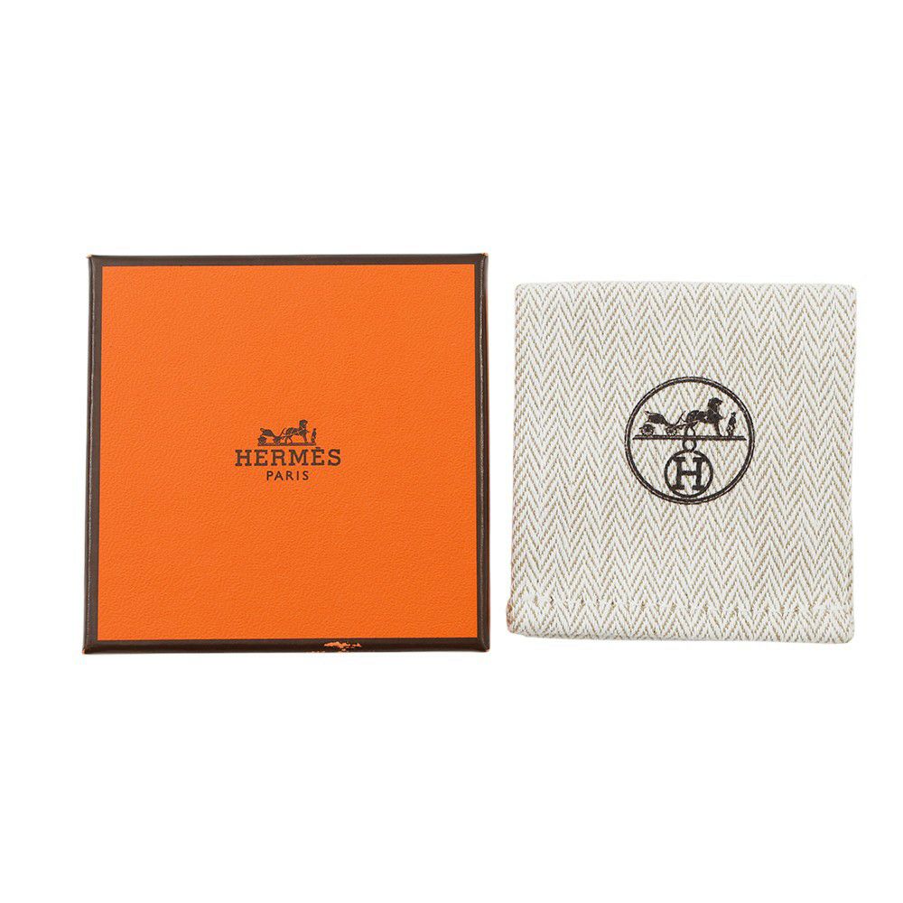 エルメス ブローチ シュバル・グランド・パラード ナチュラルセーブル/ピンクゴールド金具 ラッカーメタル/スイフト HERMES