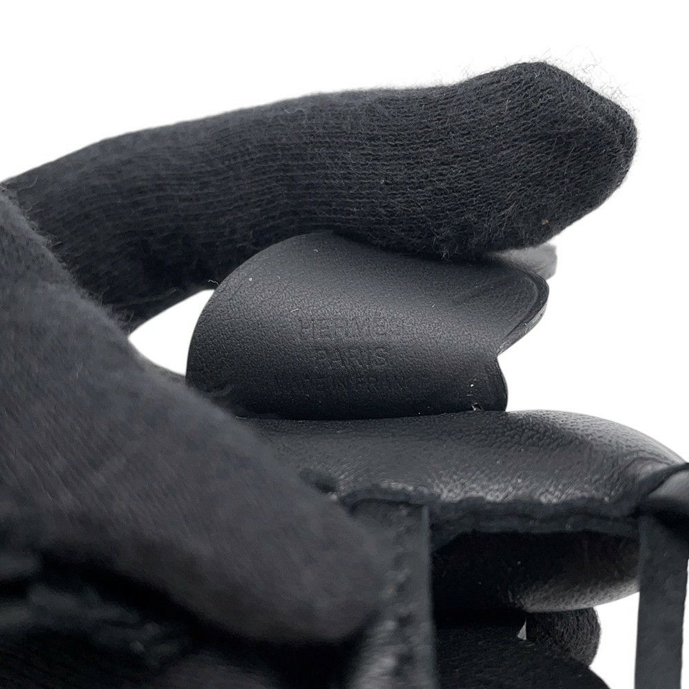 エルメス バッグチャーム ロデオPM ペガサス ブラック ラムスキン K刻印 黒