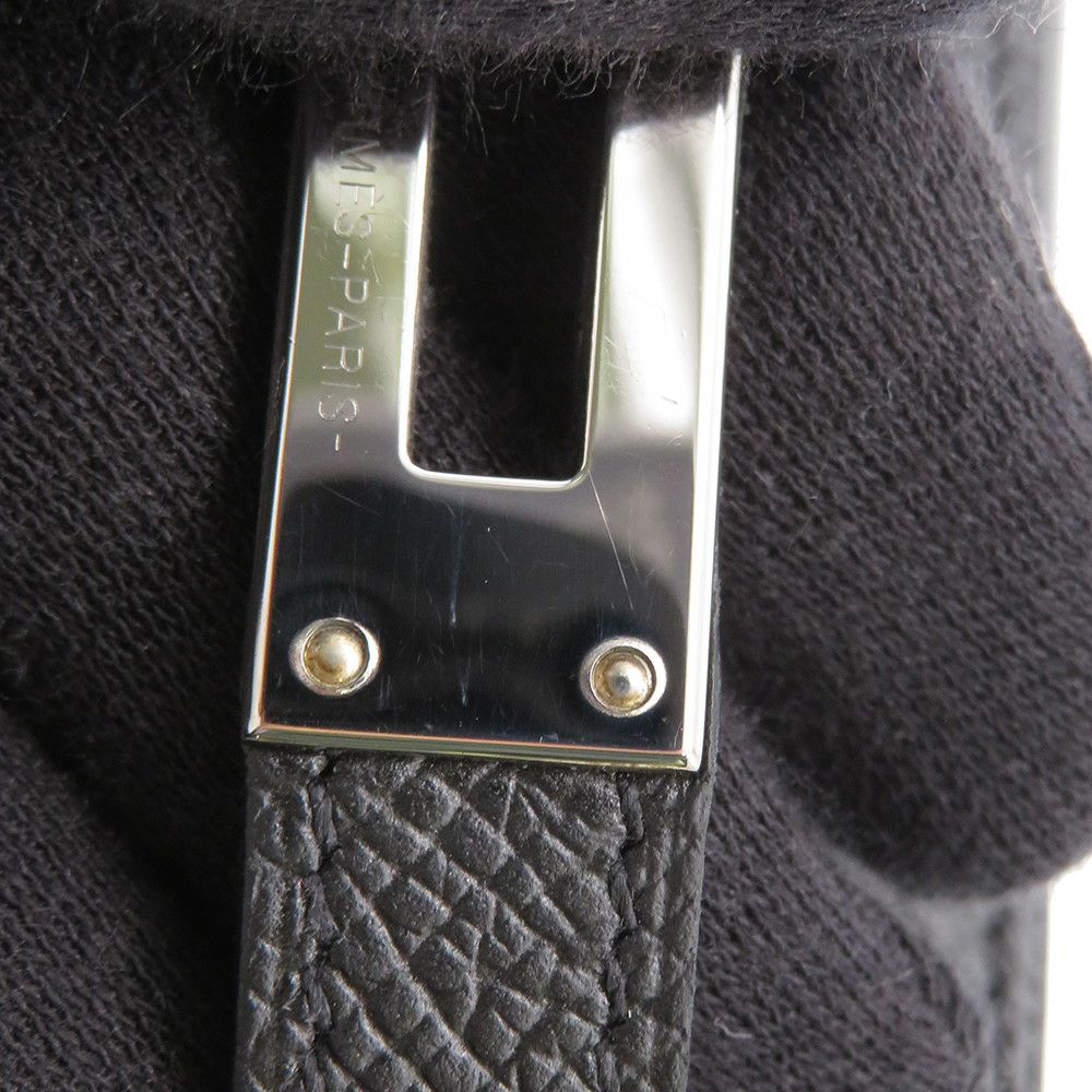 エルメス 長財布 ケリーウォレット ロング ブラック/シルバー金具 エプソン C刻印 HERMES 財布 黒