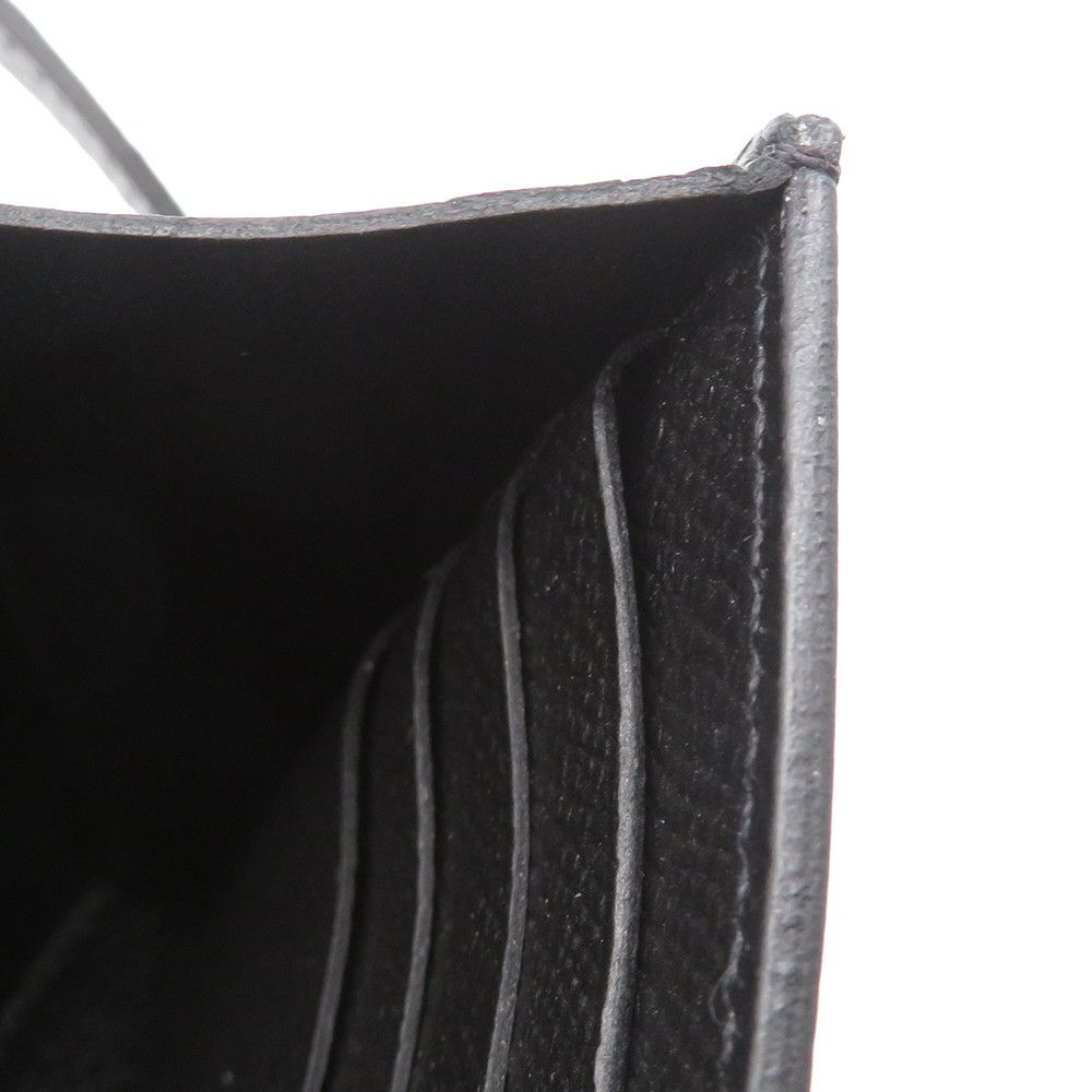 エルメス 長財布 ケリーウォレット ロング ブラック/シルバー金具 エプソン C刻印 HERMES 財布 黒