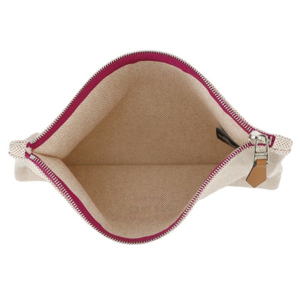 エルメス ポーチ ニュー・ヨッティングPM パープル/シルバー金具 キャンバス HERMES フラットポーチ