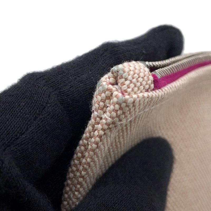 エルメス ポーチ ニュー・ヨッティングPM パープル/シルバー金具 キャンバス HERMES フラットポーチ