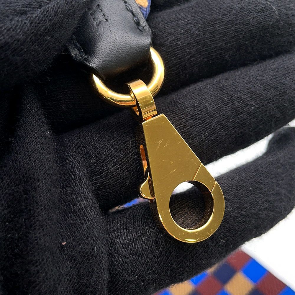 エルメス ストラップ バンドリエール サングル マキシカドリーユ ブラック/ブルービリヤード/ビスキュイ/ルージュアッシュ/ゴールド  U刻印