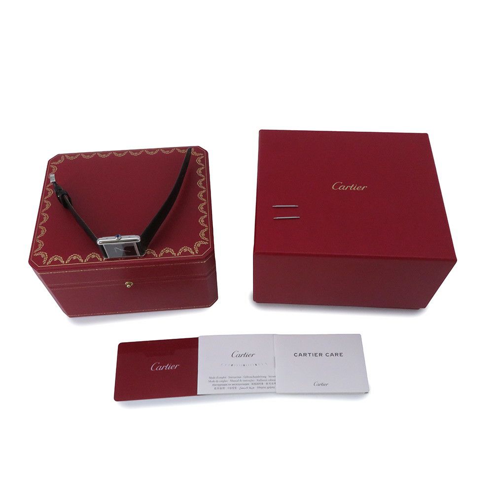 カルティエ タンク マスト ドゥ カルティエ ウォッチ LM WSTA0072 Cartier 腕時計 黒文字盤