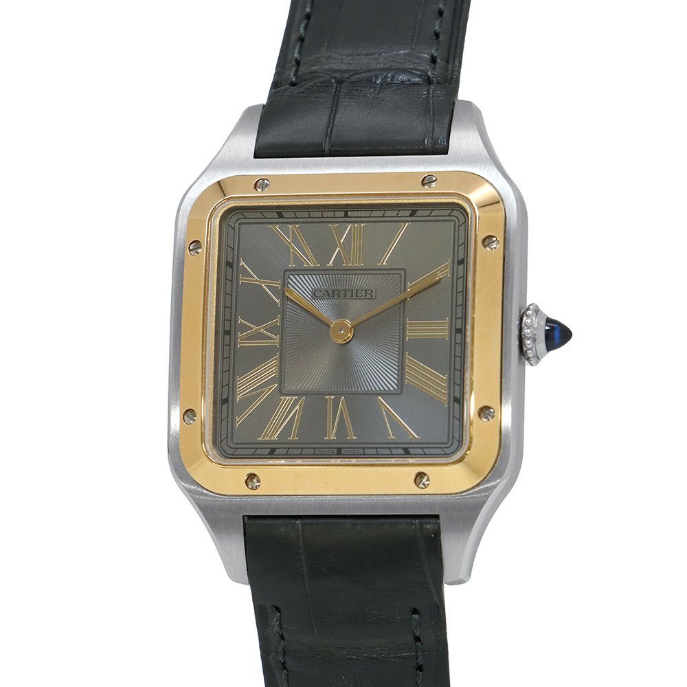 カルティエ サントス デュモン LM W2SA0028 Cartier 腕時計 グレー文字盤