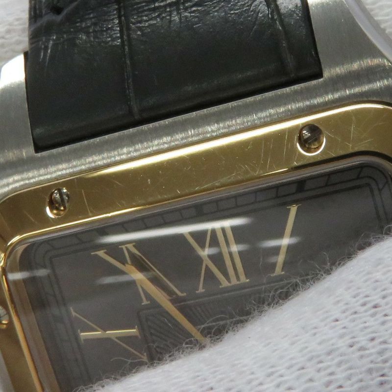 カルティエ サントス デュモン LM W2SA0028 Cartier 腕時計 グレー文字盤