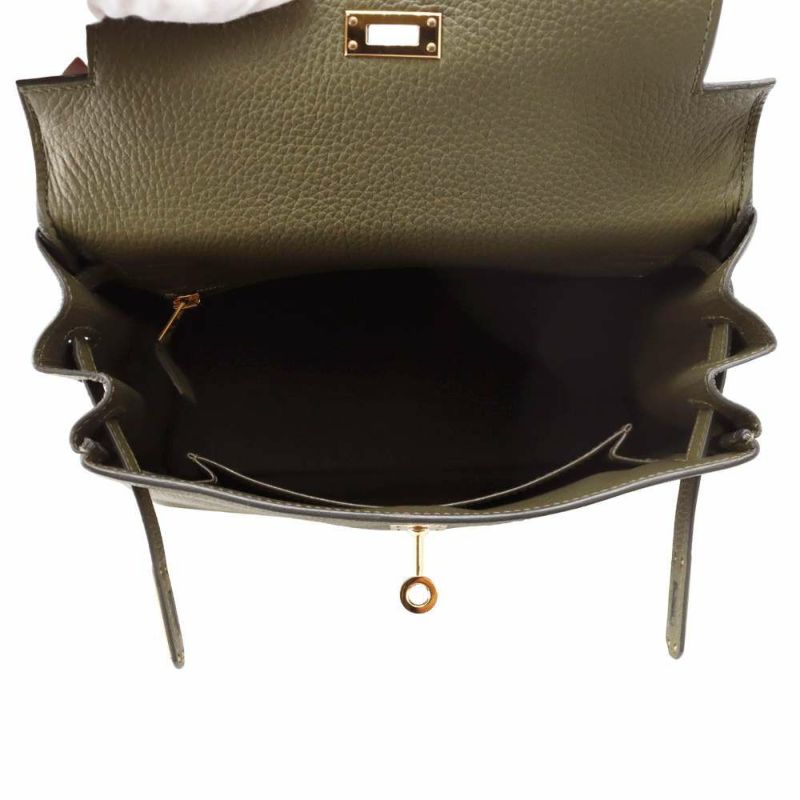 エルメス ハンドバッグ ケリー25 内縫い ヴェールヴェロネーゼ/ゴールド金具 トゴ Y刻印 2wayショルダー